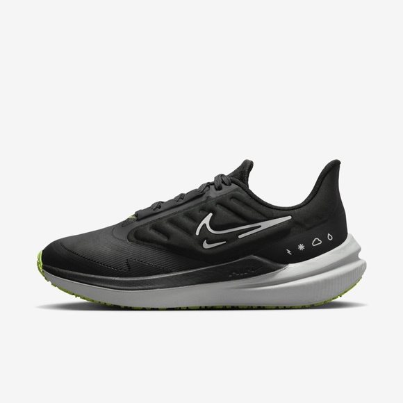 Nike WMNS Air Winflo 9 Shield Women Running Shoes Black/White - Picture 2 of 6